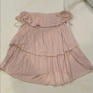 Rue21 XL blush sleeveless layered top